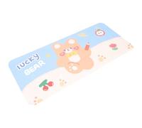 VILLFUL Tapis de Souris à Motif Dessin Animé Kawaii Tapis de Bureau Antidérapant Base en Caoutchouc Taille Moyenne 3 Petit Ours Crayon pour Jeux et Bureau Présent Fille