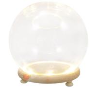 VILLFUL Terrarium Protection en Verre Transparent Végétal Décoratif Dôme en Verre et Couvercle Lumineux Décoration Élégante pour Fleurs Stabilisées pour Vitrines