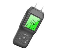 VILLFUL Testeur d'Humidité Numérique pour Bois et Maçonnerie Écran LCD Rétroéclairé Détecteur de Fuites d'Eau 4 Modes de Mesure Noir sans Pile pour Construction et Chauffage
