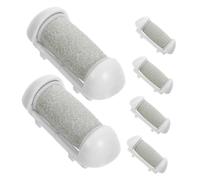 VILLFUL Têtes de Ponceuse pour Pieds 6pcs en Plastique, Accessoires Universels pour Dissolvant de Callosités, Exfoliant pour Peau Morte, Kit de Pédicure Pratique