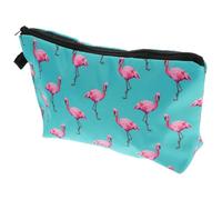 VILLFUL Trousse de Toilette de Voyage en Polyester Grosse Capacité, Légère et Compacte Imprimée Flamant Rose pour Femmes et Filles pour Activités en Plein Air