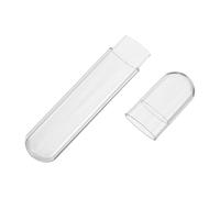 VILLFUL Tube de Rangement Ovale en Plastique Transparent pour Pinces à Épiler et Pinces à Cils et Étui Compact et Portable pour Maquillage et Manucure Organisateur Multi-Outils Pratique