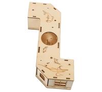 VILLFUL Tunnel De Cachette pour Hamster Accessoire pour Cage À Cochon d'Inde Tube d'exercice en Bois Facile À Assembler Propre Confortable