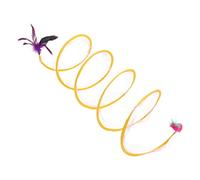 VILLFUL Tunnel Pliable pour Chat S Interactif et Stimulant pour Dintérieur Tunnel avec Souris Plume Favorise Lexercice et Amuse Votre Animal