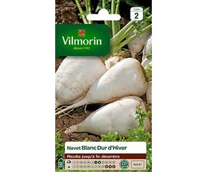 Vilmorin 3703242 Pack de Graines Navet Dur d'Hiver Blanc