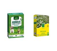 Vilmorin 4461212 Prairie Animaux Chiens et Chats, Vert, 5.80 x 14.5 x 22 cm & BHS TRE500 | 500g | 500 m² | Trefle Blanc | Favorise la biodiversité | S’adapte à Tous Types de sols