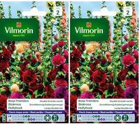 Vilmorin 5751742 Pack de Graines Rose Trémière Double Grande Variée (Lot de 2)