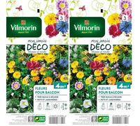 Vilmorin 5860442 Fleur annuelle pour Balcons Multicolore 9 x 0.5 x 16 cm (Lot de 2)