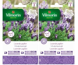 Vilmorin 5876342 Lavande Papillon, Violet, 90 x 2 x 160 cm (Lot de 2)