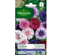 Vilmorin Centaurée Bleuet Double Variée Fleur Multicolore | Facile à réussir, plante peu exigeante, fleurs doubles coloris variés, semis avril mai, floraison juin à septembre