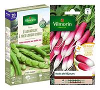 Vilmorin Fève d Aguadulce a très Longue cosse Boite série 20m, Vert & 3882041 Radis, Rouge, 90 x 2 x 160 cm