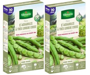 Vilmorin Fève d Aguadulce a très Longue cosse Boite série 20m, Vert (Lot de 2)