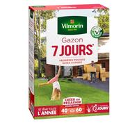 Vilmorin Semences de gazon 7 jours – Premières pousses ultra-rapides – 1 kg
