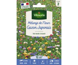 VILMORIN-Gazon japonais Mélange de fleurs à semer Vilmorin - graines à semer pour 10 m² de surface