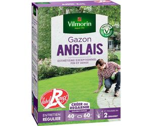 VILMORIN-Graines de gazon à semer anglais Label Rouge Vilmorin - 1 kg