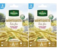 Vilmorin Haricot à rame beurre Monte Gusto sachet série 5m (Lot de 2)
