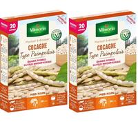 Vilmorin Haricot Cocagne Type Paimpolais Boite série 20m Nain, Vert (Lot de 2)