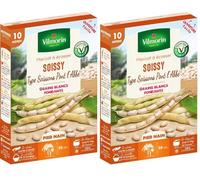 Vilmorin Haricot Soissy Boite série 10m, Blanc (Lot de 2)