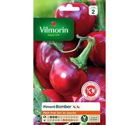 Vilmorin -Piment Bomber - Petit Fruit Fort en Bouche -moyennement piquants - Note de 5/10 sur l'échelle de Scoville -adapté à la Culture en Pot ou carré Potager