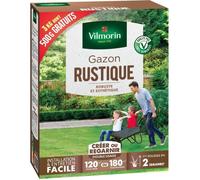 VILMORIN Semences de gazon Rustique - Boîte de 3kg dont 0,5g gratuit