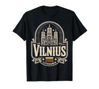 Vilnius Lituanie Emblème de Voyage Crème T-Shirt