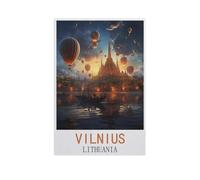 Vilnius, Lituanie，Jigsaw Puzzle 1000 Pièces Puzzle Classique pour Adultes Et Enfants, Compétence Jouets Éducatifs Anniversaire Festival Cadeau（75x50cm）-AM76