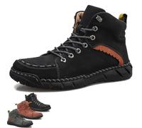 Vilobel Men Non Slip on Shoes, Vilobel Mens Slip on Shoes, Mens Work Boots, Men's Orthopedic Safety Work Shoes Protective (Black,13(US))