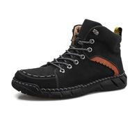 Vilobel Mens Slip on Shoes, Men's Orthopedic Safety Work Shoes, Lightweight, Shock Absorption, Non-Slip (Black,47)
