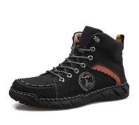 Vilobel Mens Slip on Shoes, Men's Orthopedic Safety Work Shoes,Protective Toe, Waterproof Non-Slip, Lightweight for Work Outdoor (Black,47)