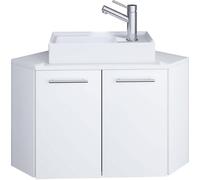 Vilosa meuble sous lavabo coin blanc.