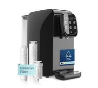VILTARO® Système d'osmose pour eau potable [noir, système de filtre à 5 niveaux, 6 niveaux de température, mobile sans raccordement d'eau] | Système d'osmose inverse | Filtre à eau à osmose |