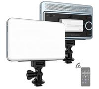 VILTROX 18W 1720Lum LED Panel Caméra Vidéo Lumière Dimmable 2800k - 6800k pour Youtube Tiktok(Contrôle Bluetooth, Batterie au Lithium Rechargeable)