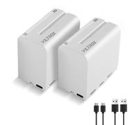 VILTROX 2-Pack NP-F970 Batterie de Rechange 2 pièces Battery pour Sony NP-F970 F960 F950 F770 F750 F570 F550 Compatible Godox VILTROX Neewer caméscope/Moniteur/caméra