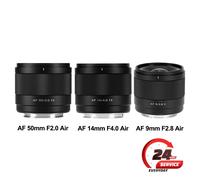 VILTROX AF 14mm F4.0/50mm F2.0/9mm F2.8 Objectif à focale fixe plein format à grande ouverture avec autofocus pour appareils photo Nikon Z et Sony E Mount