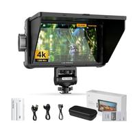 VILTROX DC-550 4K External Monitor Camera Field Moniteur 5.5 Pouces Small HD Monitor Camera 1200Nit HDMI,Full HD 1920x1080 IPS,3D LUT avec Batterie,Pare-Soleil pour Sony Canon Nikon DSLR Cameras