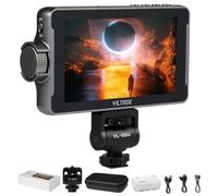 VILTROX DC-550 5,5" Écran Tactile pour Appareil Photo Reflex numérique, 1200 nits Haute luminosité, entrée et Sortie HDMI 4K, avec Batterie/Pare-Soleil, LUT 3D, Assistance à la Mise au Point