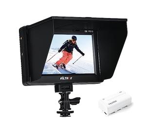 VILTROX DC-70 II 7 Pouces HD 4k Entrée Vidéo Caméra Montieur LCD Ecran 1024x600 résolution pour DSLR Canon Nikon Sony Caméscope avec F550 Batterie