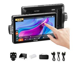 VILTROX DC-A1 2800 Nits Moniteur vidéo avec écran Tactile 7 Pouces Full HD 1920 x 1080 IPS 4K HDMI Loop in/Out LUT 3D Forme d'onde Peaking Focus Assist 170° Large Champ de Vision