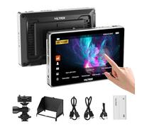 VILTROX DC-L2 7" Moniteur de Caméra Écran Tactile de Champ HD 1280x800 IPS, 4K HDMI et 3G-SDI Boucle d'entrée/Sortie,LUT 3D Peak Focus Waveform, Angle de Vue de 170°, Batterie et Pare-Soleil