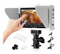 VILTROX DC-V1 Moniteur de Champ de Caméra de 5,5" Écran Tactile HDR, IPS 1920 x 1080, Boucle d'Entrée/Sortie HDMI 4K, Mise au Point de Pointe, Grand Angle de Vue de 160 °, Pare-Soleil, Batterie