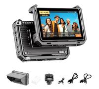 VILTROX DC-X2 2000 nits Moniteur de Champ d'appareil Photo Kit avec Cage de Montage 6" Écran Tactile DSLR avec écran Tactile DSLR 1920x1080 IPS 4K HDMI Loop in/Out 3D LUTs Pare-Soleil Batterie