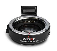 VILTROX EF-E II Adaptateur de monture d'objectif Auto Focus 0,71x Réducteur de focale Booster de vitesse avec commutateur CDAF/PDAF pour objectif Canon EF vers appareil photo Sony E-Mount A9 A7RIII