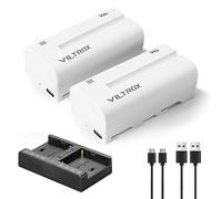VILTROX NP-F550 Batterie de Rechange Remplacement 2 pièces Battery et Smart LED Double Chargeur USB-C pour Sony NP-F970 F960 F950 F770 F750 F570 F550 Compatible Godox Neewer caméscope/Moniteur/caméra