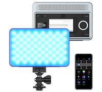 VILTROX Panneau lumineux LED RVB, contrôle par smartphone en couleur sur l'appareil photo, lumière vidéo LED 2600 K-6800 K, intensité variable, avec batterie NP-F550 (Sprite 15C)