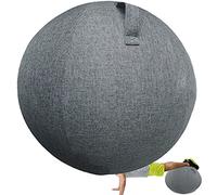 Vilypon Ballon de Fitness Yoga avec Anti Eclatement Housse pour Swiss Ball | Ballon Grossesse | Balle De Fitness (55cm,Cyan Tibétain)