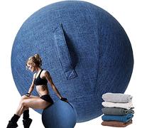 Vilypon Ballon Grossesse Swiss Ball Siege Ballon Bureau 65/75 cm Chaise Ballon pour Ballon Fitness/Yoga Ball/Ballon Gym/Ballon Pilates avec Housse de Protection antidérapante (65CM,Bleu foncé)