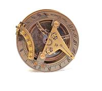 Vimal Nautical Astrolabe Cadran solaire Marron antique 5,2 cm Boussole