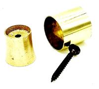Vimal Nautical Canne de marche 2,25 mm avec embout en caoutchouc 100 % métal pur laiton et base en caoutchouc, doré