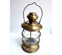 Vimal Nautical Lanterne de bateau en laiton antique marron 35,6 cm