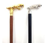 Vimal Nautical Lot de 2 cannes de marche Jaguar dorées et argentées pour homme et femme - 94 cm environ